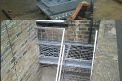 Galv steel floor and staircase